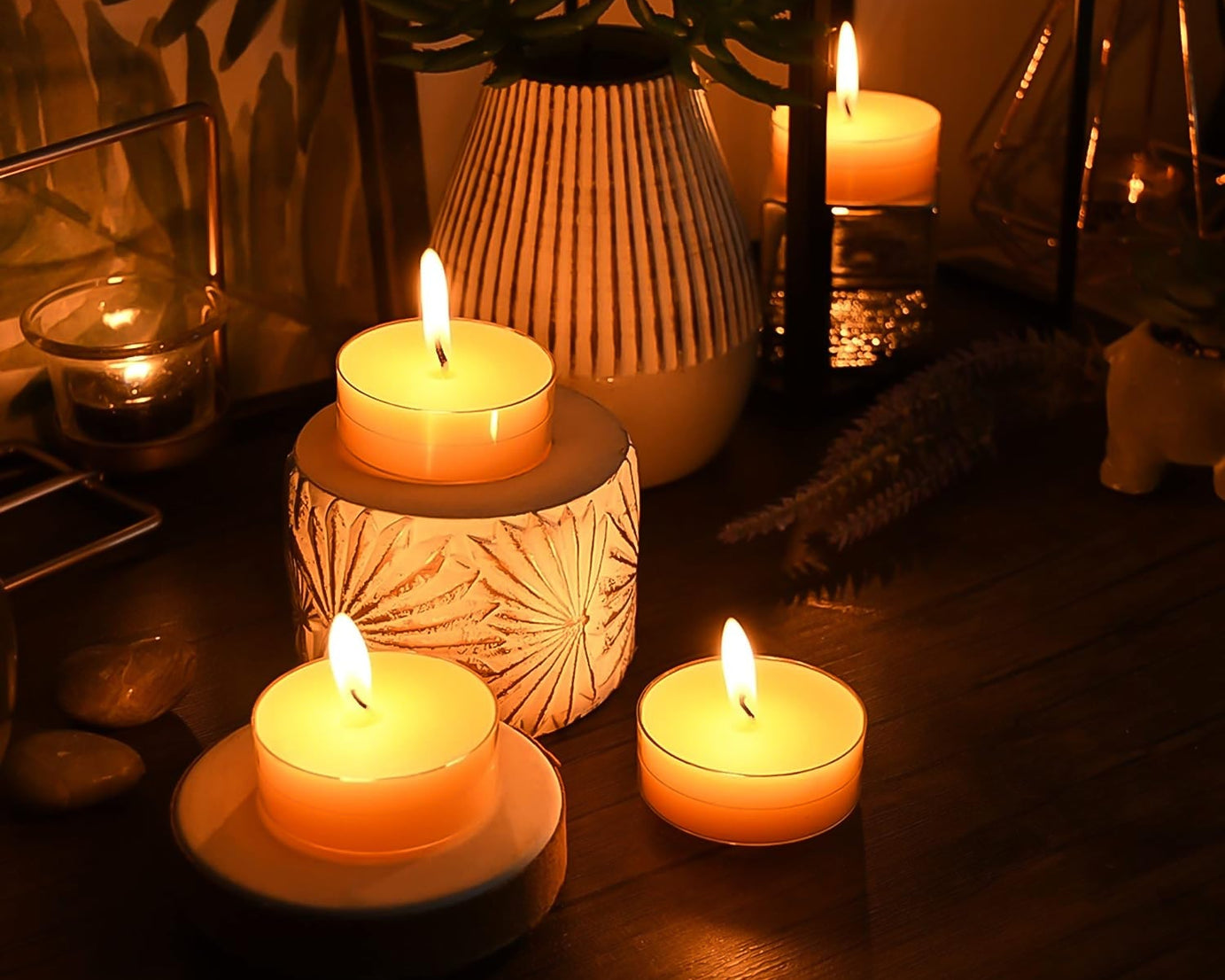Tealight Diwali Candles for Home Decoration Smokeless Candles for Decorations Long Burning for Mood Dinners Parities Home Decoration Wedding Candle (1 Pc / Mix Color)