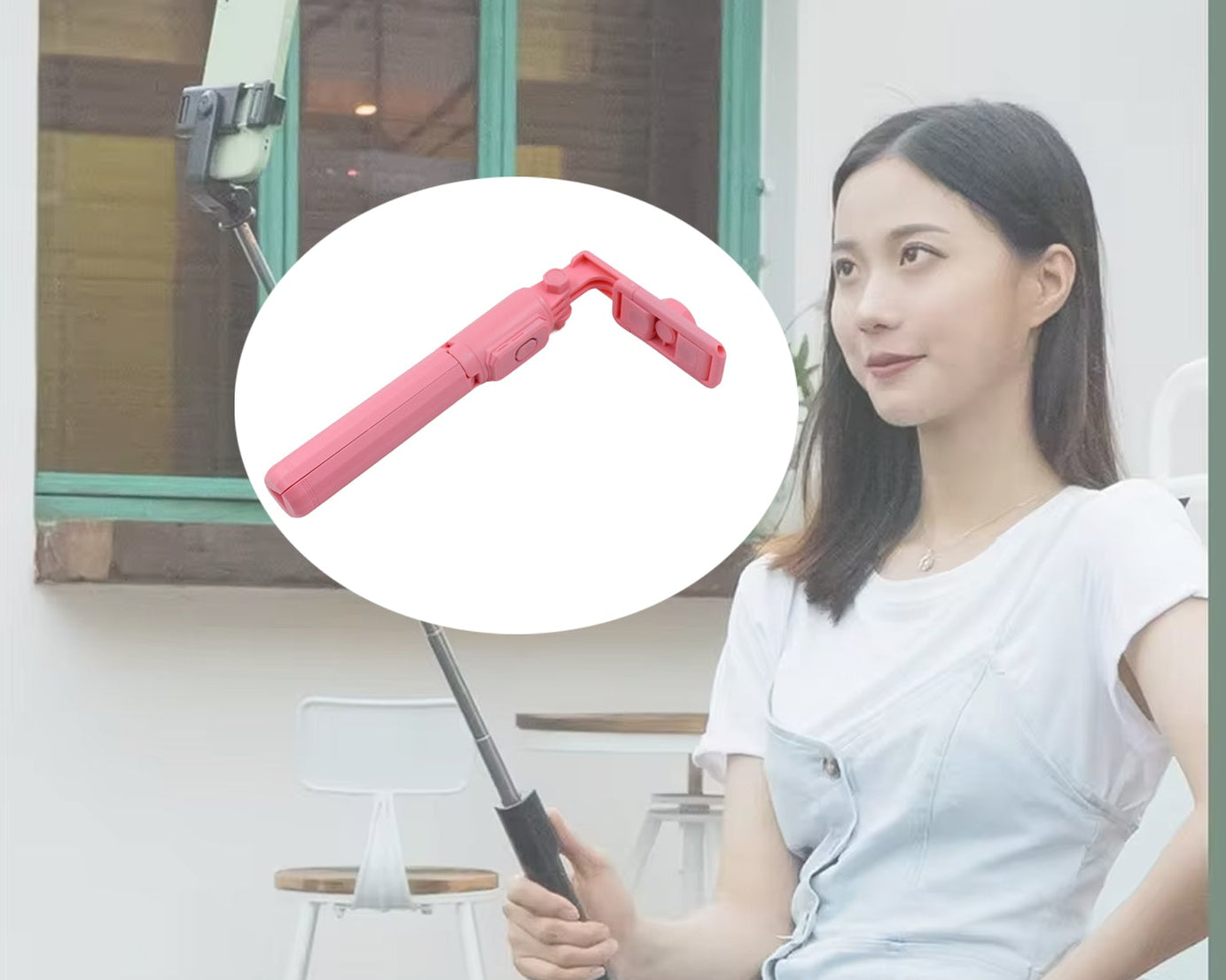 Portable Foldable Selfie Stick with Remote Control, 3-Axis Tripod Hand Stabilizer for Smartphones, TikTok Vlog YouTuber Video Recording (1 Pc)