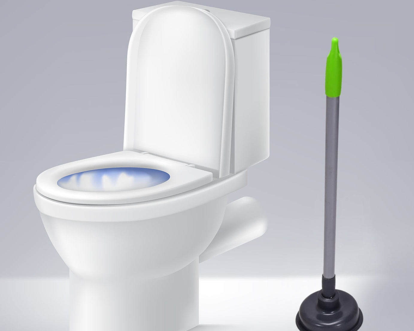Toilet plunger with handle, for unclogging sinks and toilets