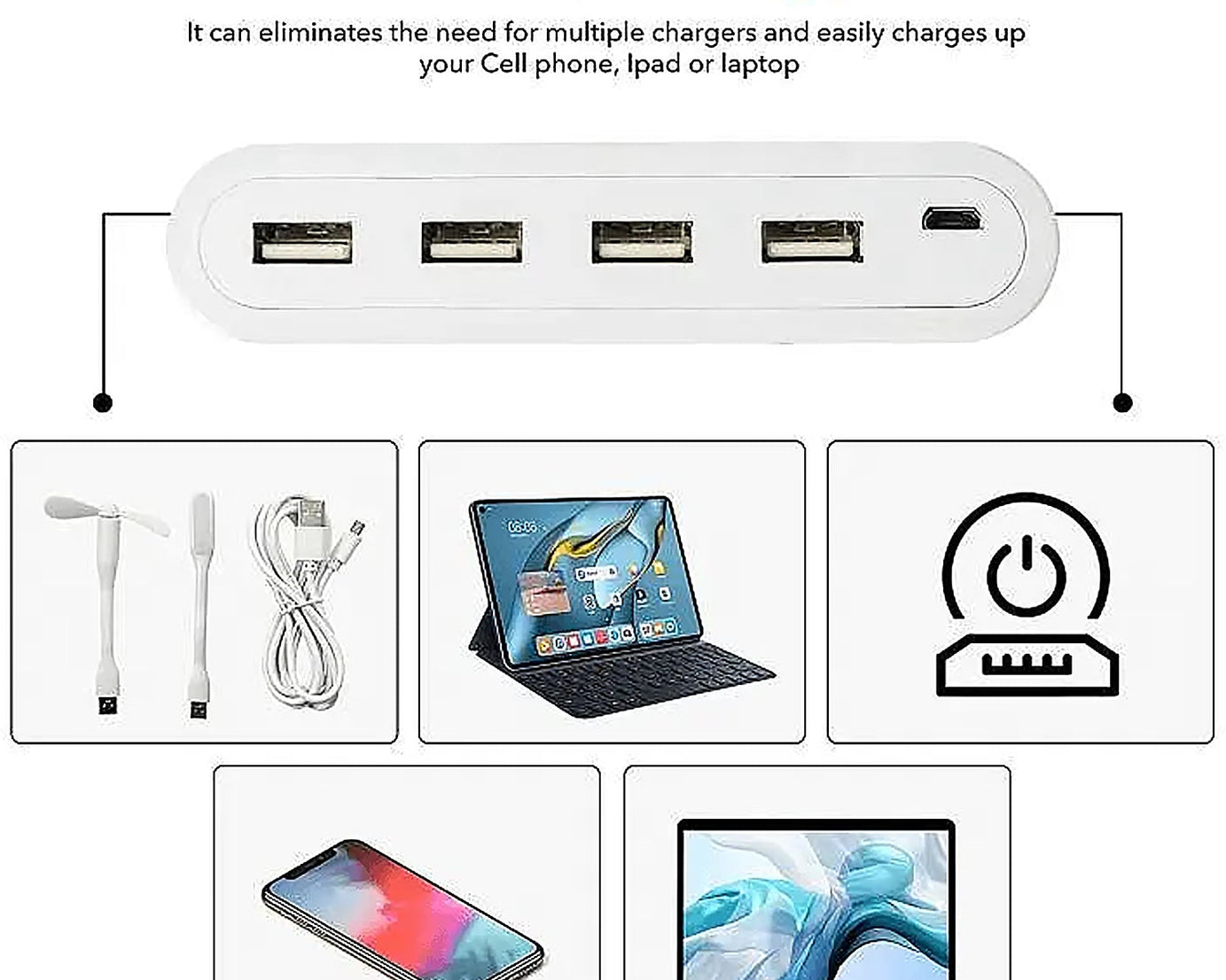 4in1 hub is USB For Pen drive, Mouse, Keyboards, Camera, Mobile, Tablet, PC, Laptop, TV, Study table, CHARGING Extension HUB Portable (1 pc)