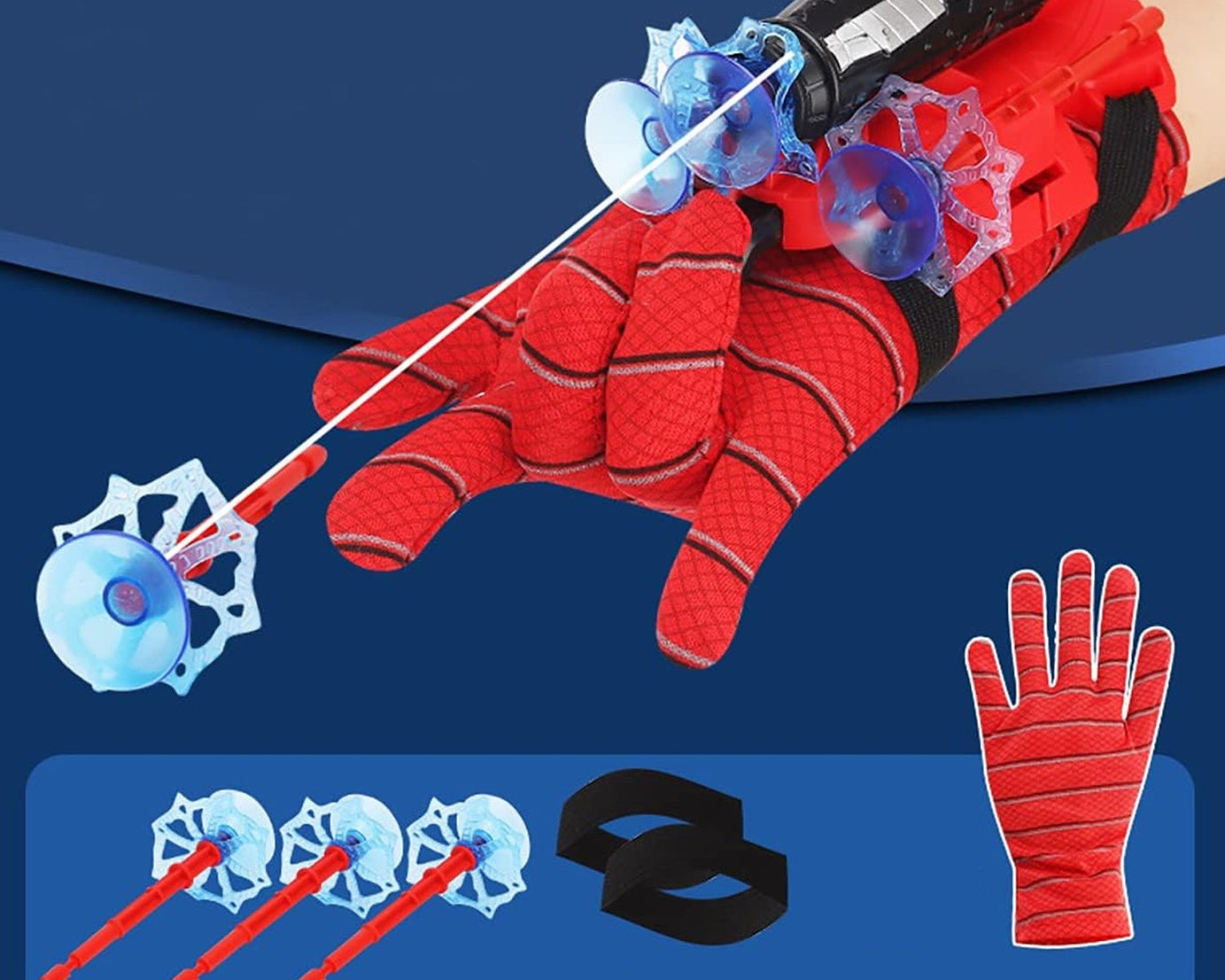 Web Shooter Toy for Kids Fans, Launcher Wrist Gloves Toys For Kids, Boys Superhero Gloves Role-Play Toy Cosplay, Sticky Wall Soft Bomb Funny Children's Educational Toys