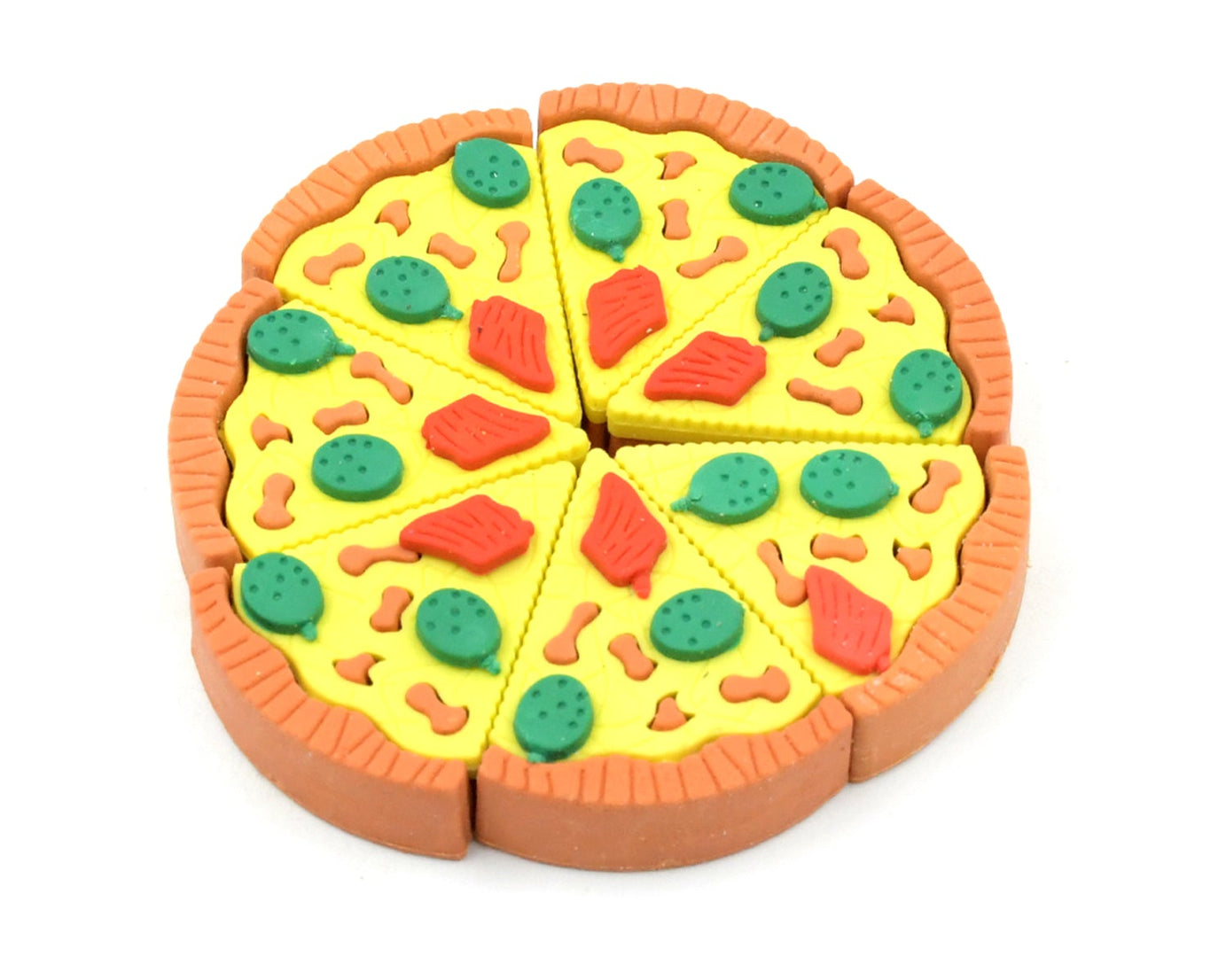 3D Pizza Slices Kids Favourite Food Eraser, Pizza 7 slice eraser for kids Adults fast food lover Stationary Kit Fancy & Stylish Colorful Erasers, for Return Gift, Birthday Party, School Prize