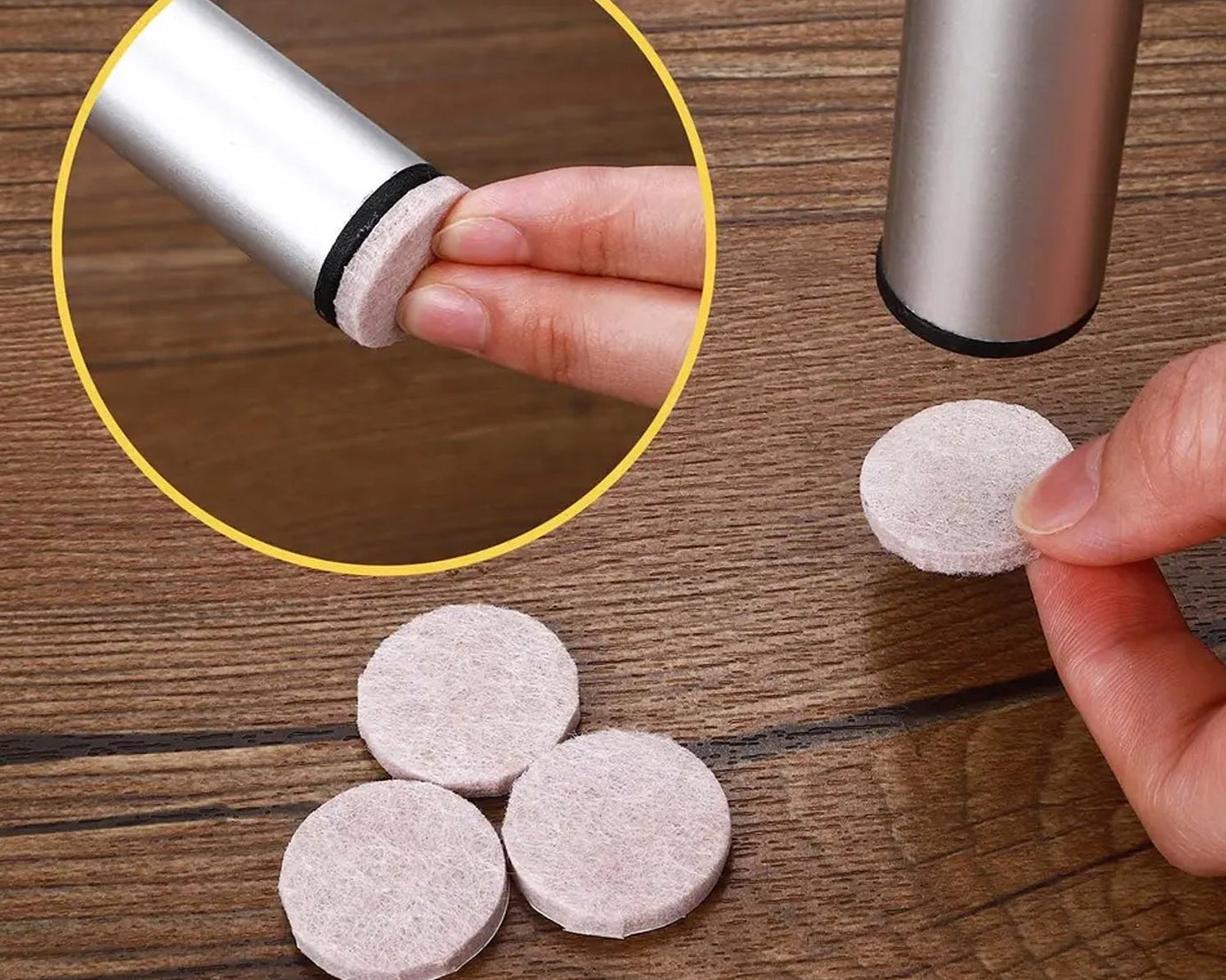 Cork coasters with adhesive backing