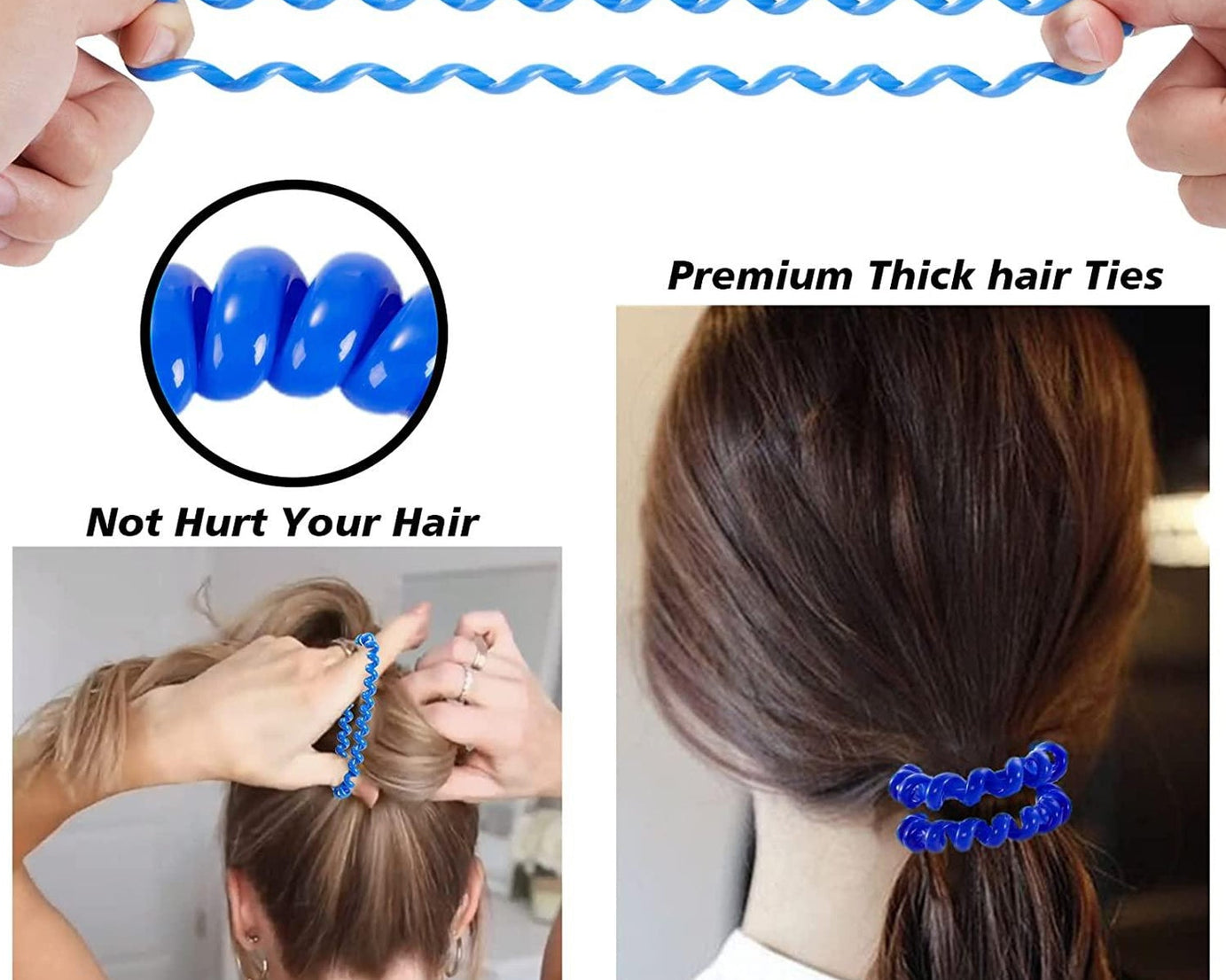 Telephone Wire Hair bands Pack of 2 Pc / Multicolour)