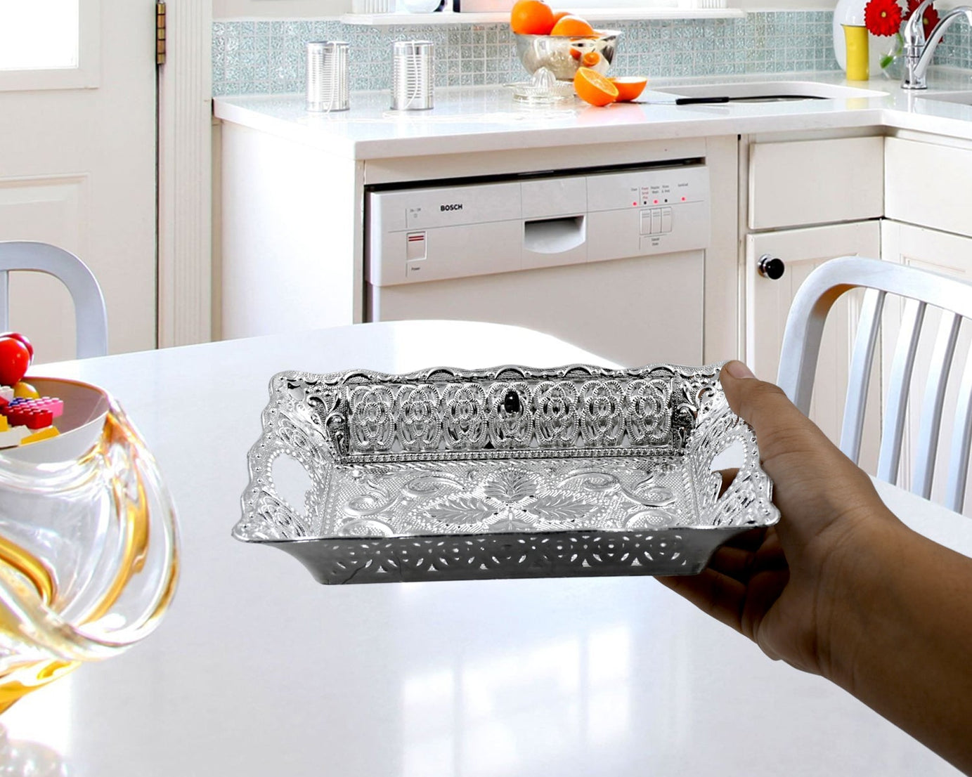 Decorative Mukhwas Serving Tray Serving Mukhwas Plate Fancy Candy Tray Dry Fruit Serving Tray