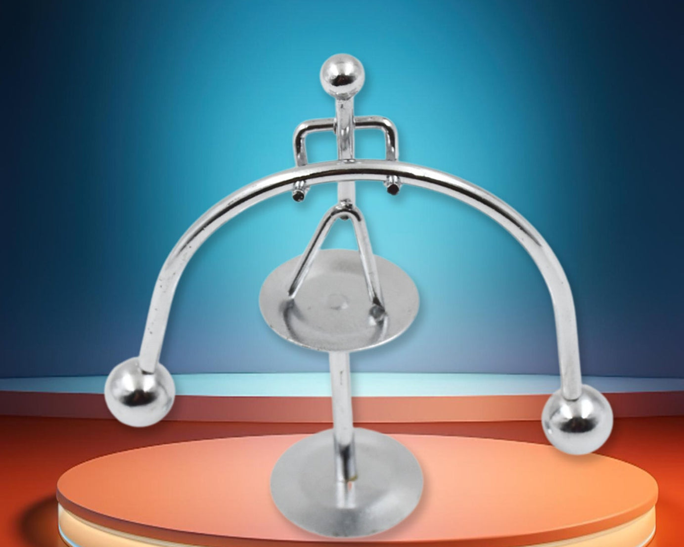 Mini Steel Balance Toy (1 Pc): Desk Decor, Perpetual Motion, Physics Toy