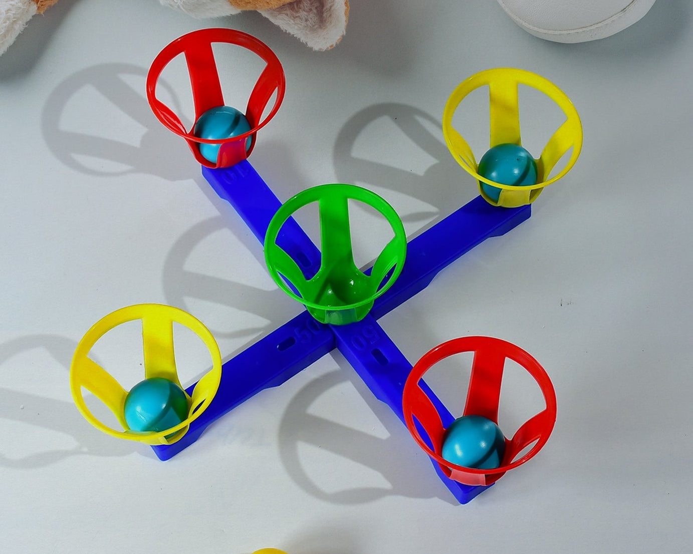 Kids' basket and ball toy set