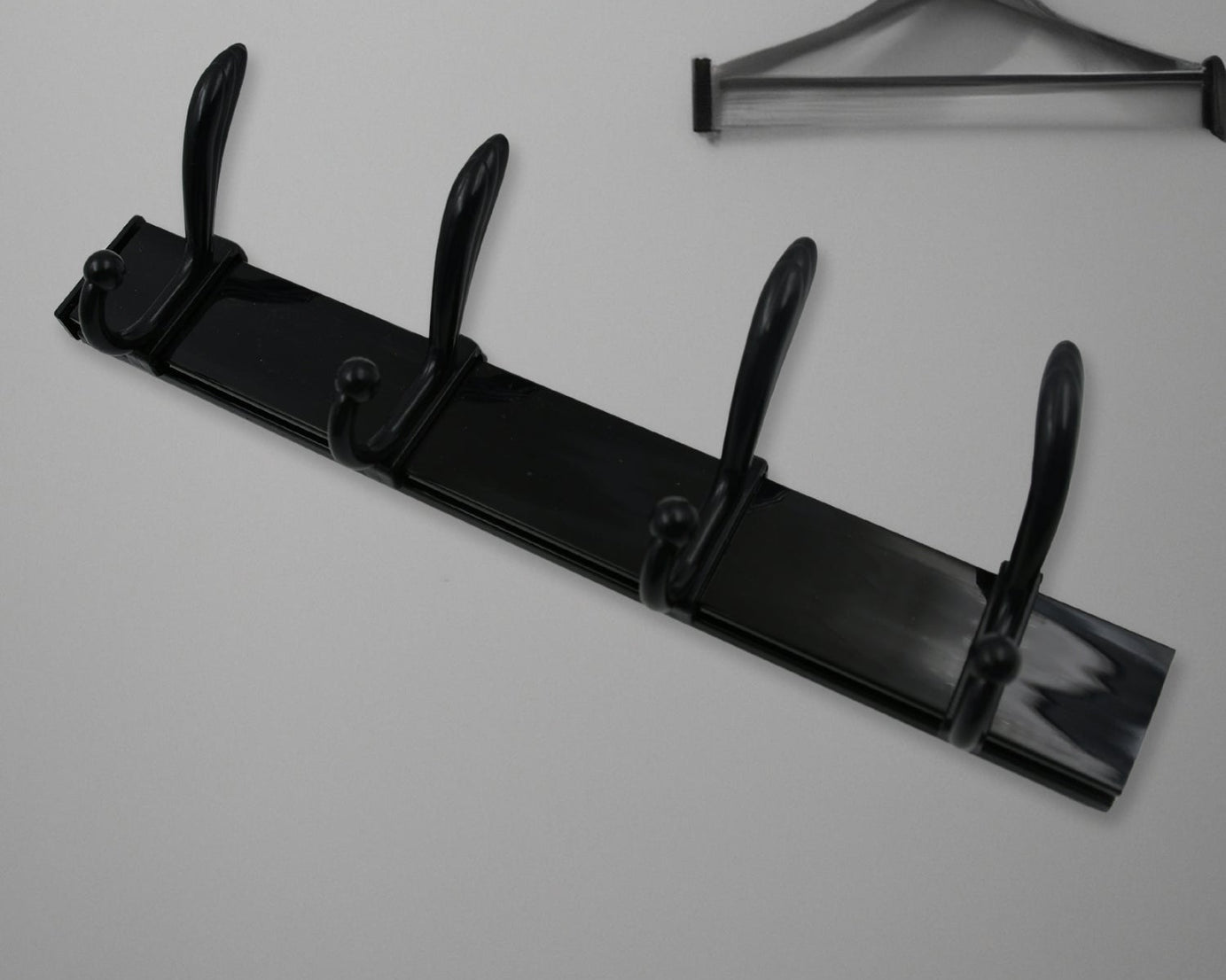 Cloth hanger, Wall Door Hooks Rail for Hanging Clothes for Hanging Hook Rack Rail, Extra Long Coat Hanger Wall Mount for Clothes, Jacket, Hats, 6 Hook With Eco-friendly Liquid Adhesive Glue