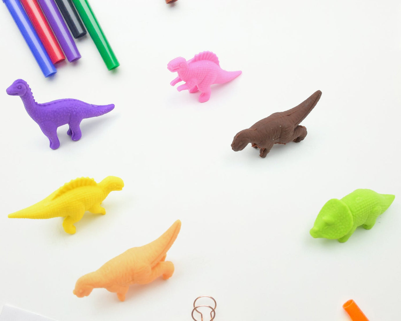 Dinosaur Shaped Erasers Animal Erasers for Kids, Dinosaur Erasers Puzzle 3D Eraser, Mini Eraser Dinosaur Toys, Desk Pets for Students Classroom Prizes Class Rewards Party Favors (6 Pcs Set )