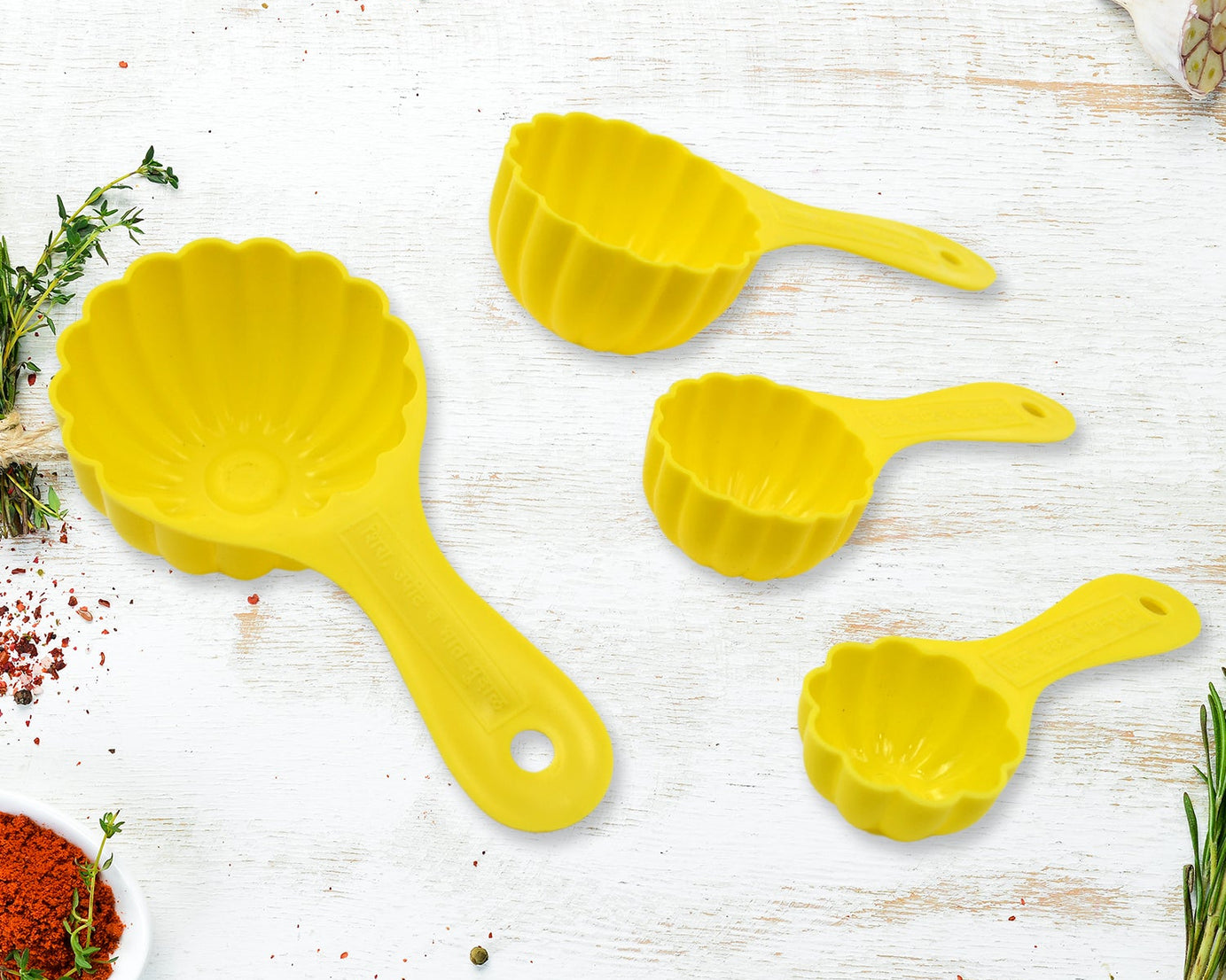 Plastic Kitchen Tool Mould / Ladoo Mould Spoon Ladoo Making Spoon Set for Kitchen Multipurpose, Plastic Ladoo Mold For Making Different Variety of Ladoo (4 Pcs Set)