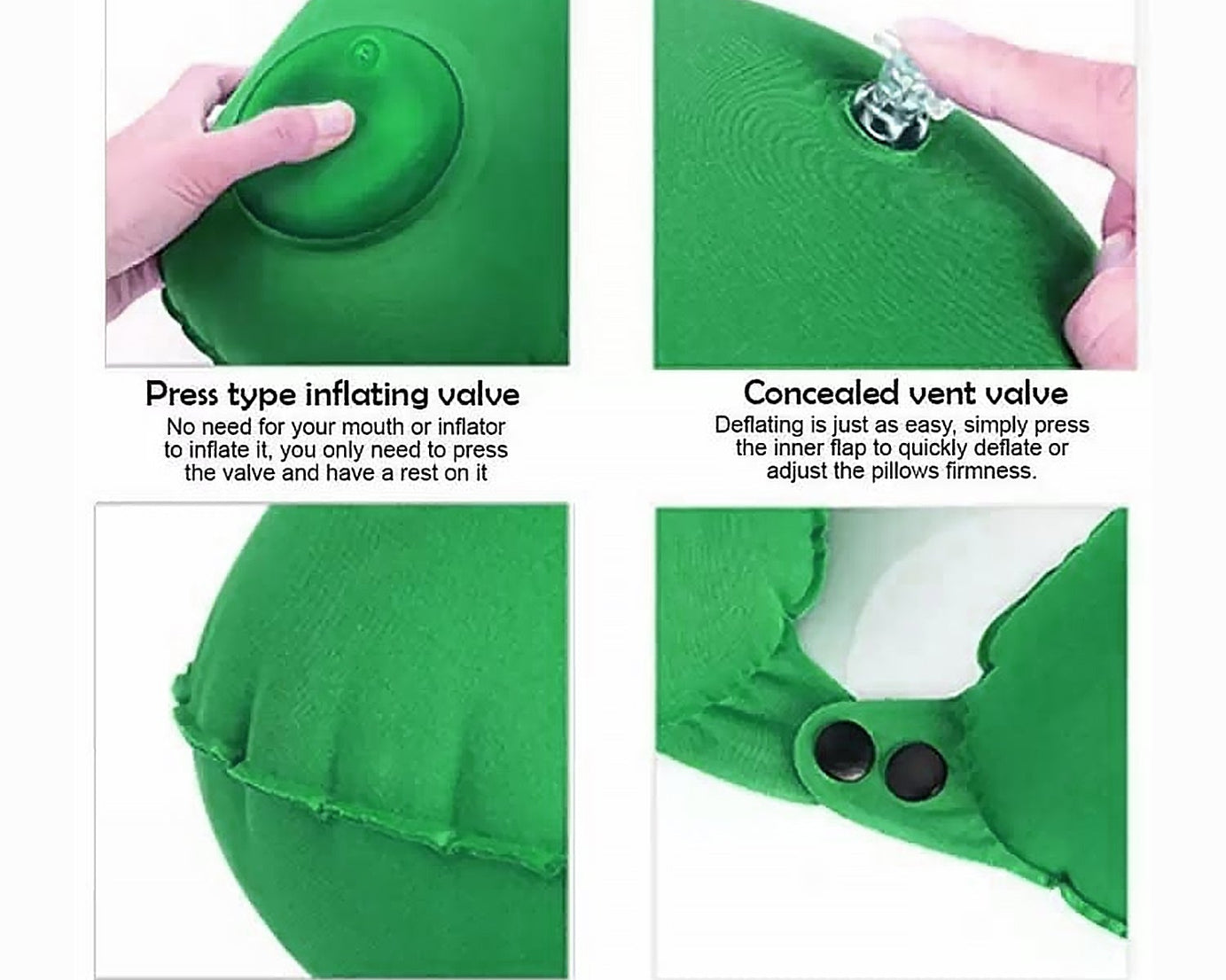 Inflatable & Foldable, Pillow U Shape Air Cushion Travel Pillow, Travel Business Trip Neck Pillow for Long Trips, Ideal for Men & Women Portable, and Perfect for Backpacking, Car Camping, and Even Airplane Travel