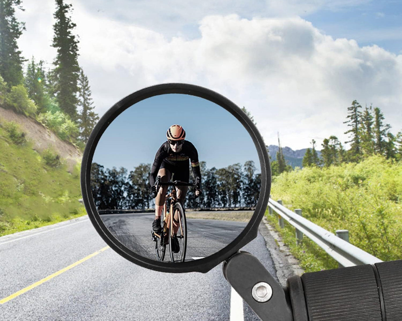 Bar End Bike Mirror, Safe Rearview Mirror 360° Rotatable & Foldable Safety Bicycle Rear View Mirror, Mirror Durable Bike Mirror (1 Pc)