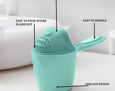 Baby Shampoo Shower Cup Safe Soft Bathing Water Scorpion Baby Bath Tumbler Hair Washing Mug Rainer