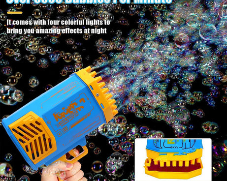 69 Holes Big Rechargeable Powerful Machine Bubble Gun Toys for Kids Adults, Bubble Makers, Big Rocket Boom Bubble Blower Best Gifts