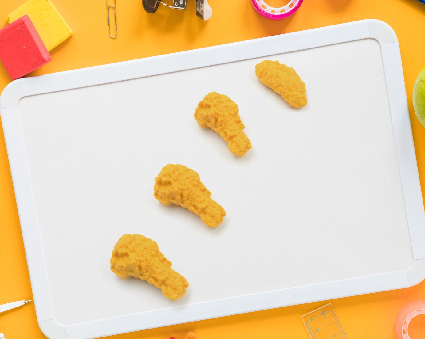 Cute Erasers, Pencil Eraser, Chicken Wings Chicken Legs Eraser Student School Supplies Gifts Chicken Rubber Drawing Small Eraser Office Accessory Fun Back to School Supplies Gifts Party Favor for Kids Adults Students (8 Pcs Set)