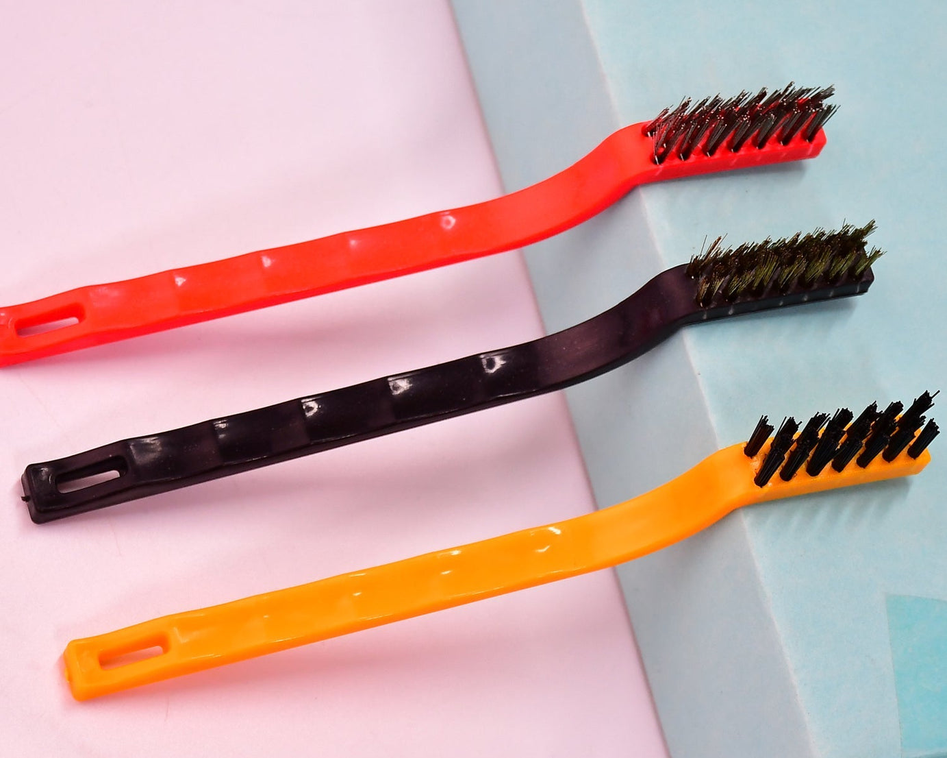 3-Piece Mini Wire Brush Set: Tackle Tough Cleaning Jobs (Multi-Material)
