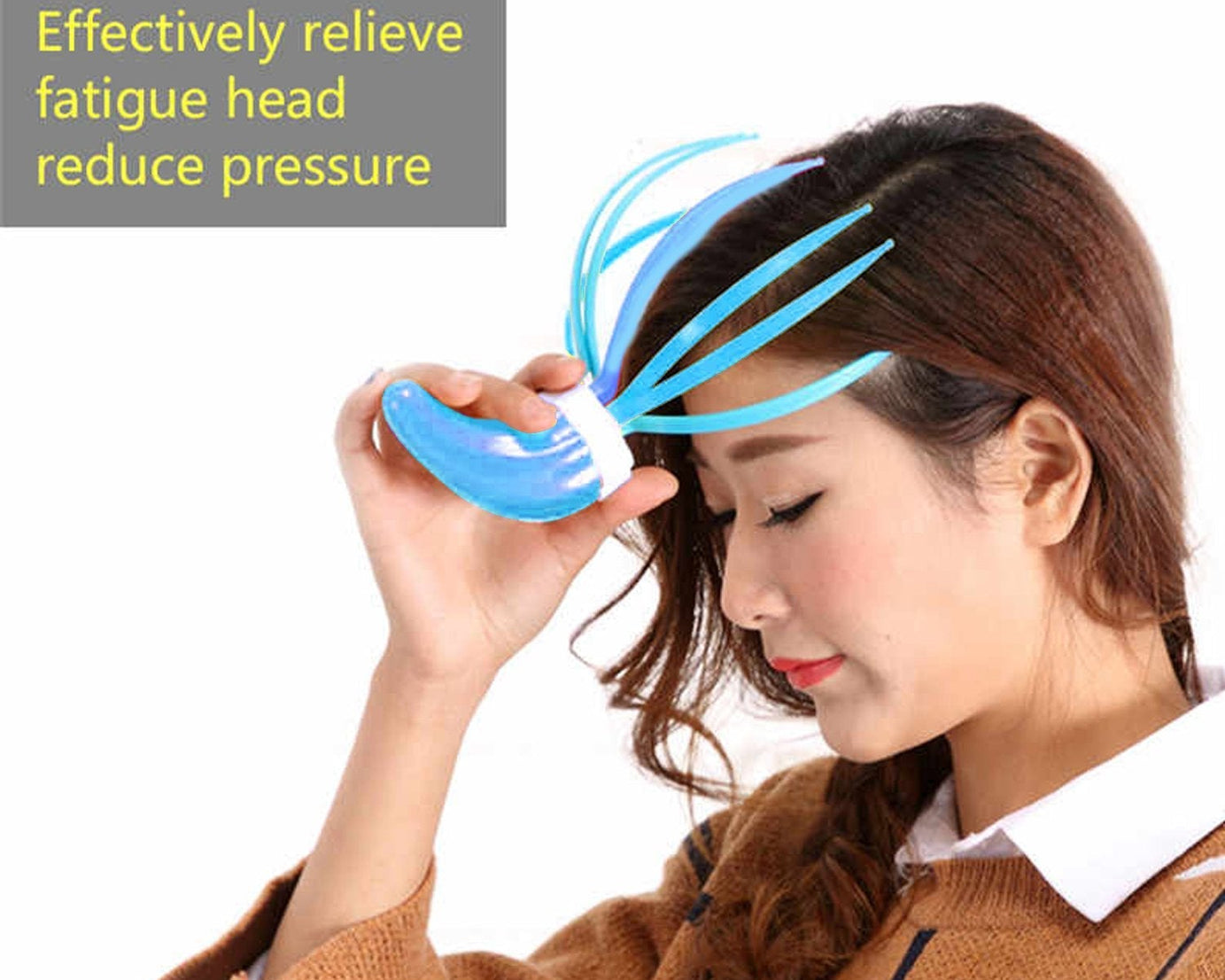 Hand grip head massager