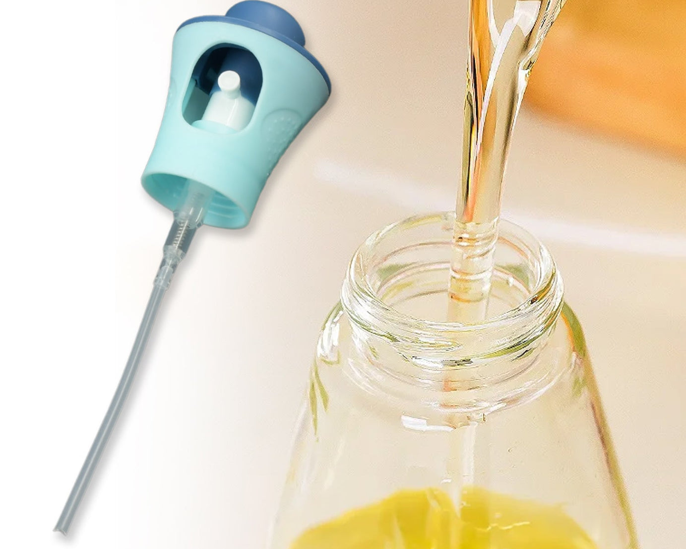 Oil Dispenser Bottle, Oil and Vinegar Cruet, Oil Sprayer Dispenser, Olive Oil Dispenser 200 ml Mist Oil Spray Bottle for Cooking with Plastic