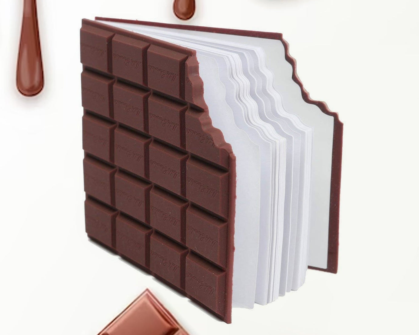 Small Chocolate Scented Diary Memo Notebook in Rectangular Chocolate Bite Shape with Original Chocolate Smell Personal Pocket Diary, Dairy book with Plain Pages for Kids