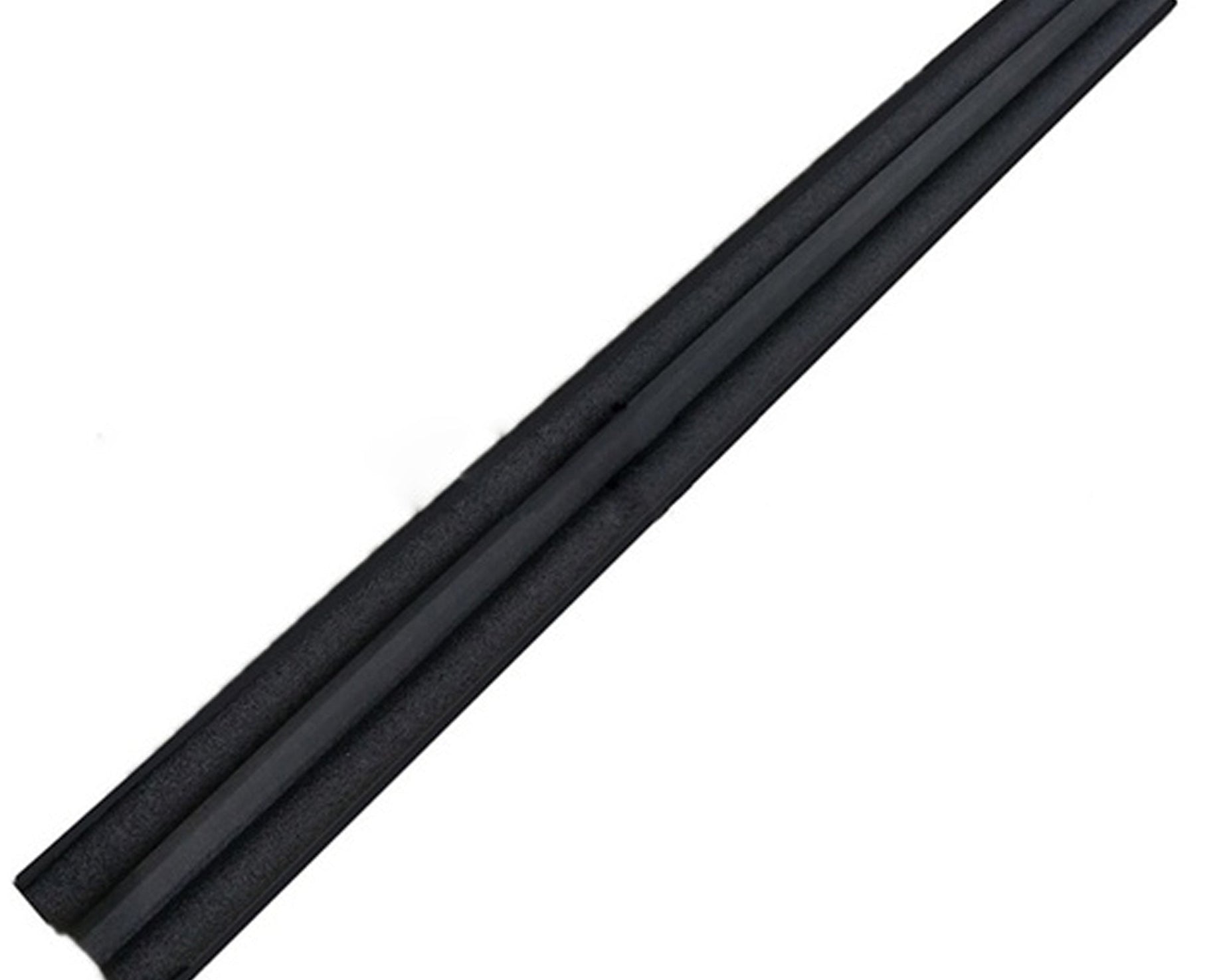 Twin draught draft guard for door, seals gaps to prevent drafts