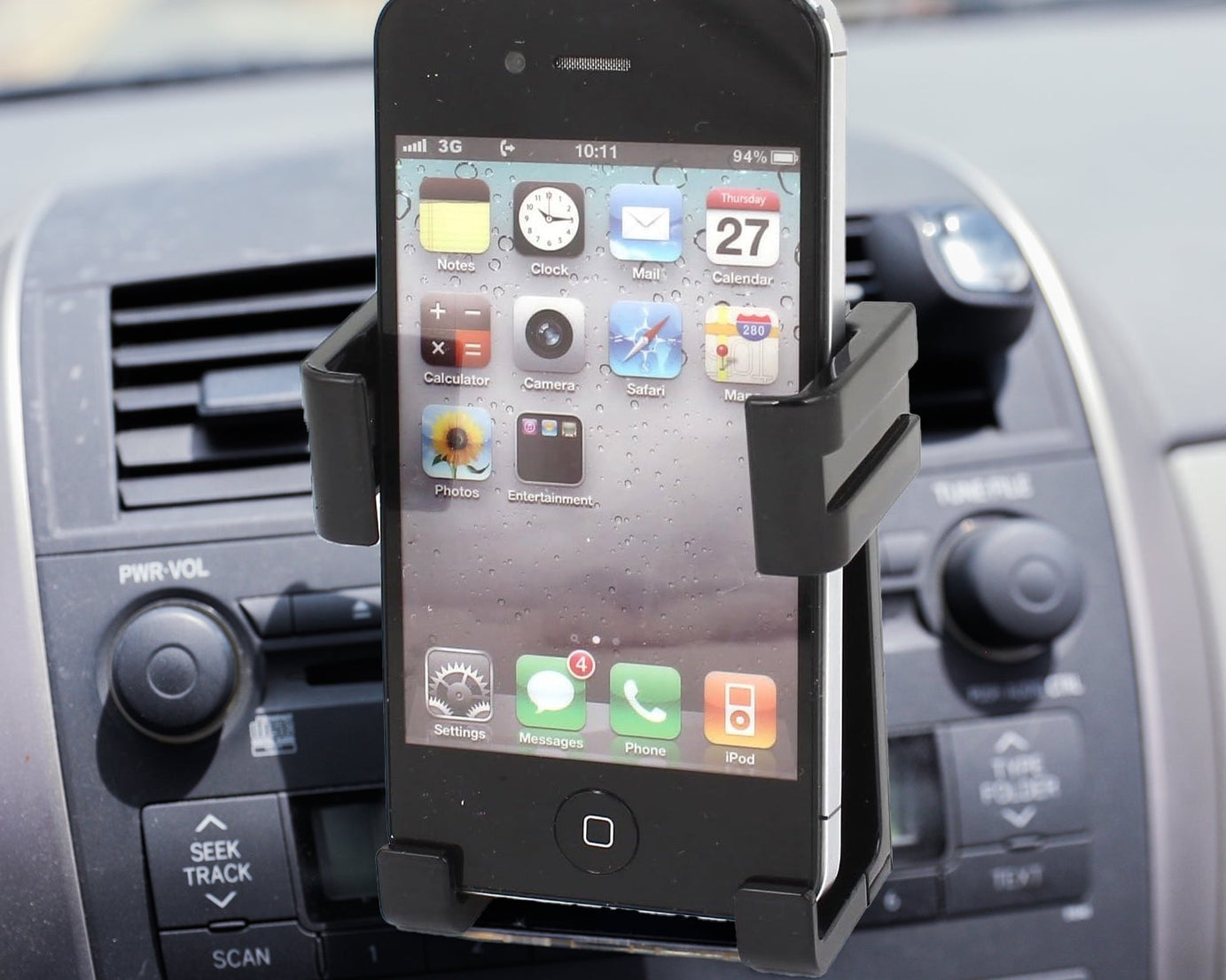 12857 Smartphone Car Phone Holder Car Air Conditioning Vent Phone Holder, Holder Stand for Mobile Phone Cellphone GPS, Dashboard Bracket for Car (1 Pc)