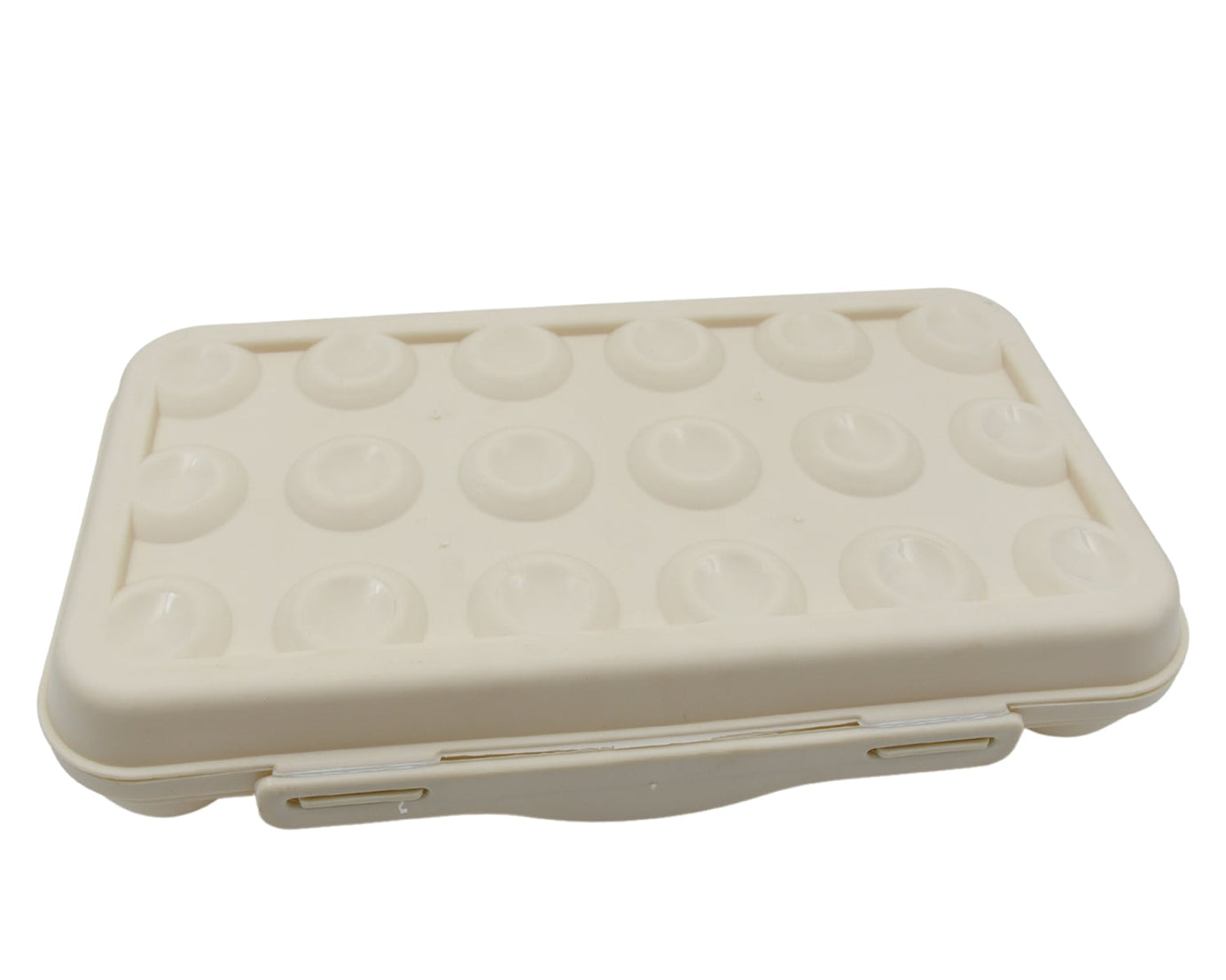 5727 18 Grid Egg Holder Storage, Shock-Proof Egg Container with Buckle, Egg Carrier, Egg Tray, Egg Shelter, Effective Full Seal, Egg House use for Fridge, Camping, Kitchen