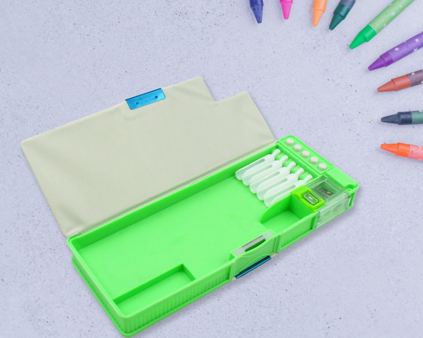 Multipurpose Compass Box (2 Compartments): Cartoon Pencil Case for Kids