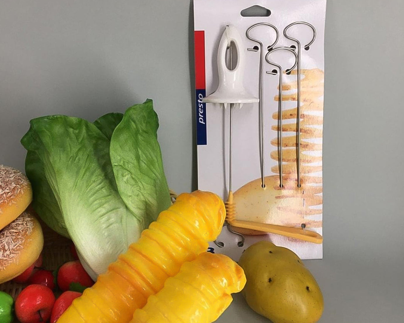 1 Set Potato Spiral Cutter, Potato Twister (4 Spits)