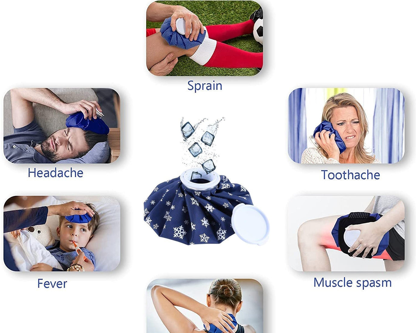 Joint pain relief ice bag with ergonomic design for effective use