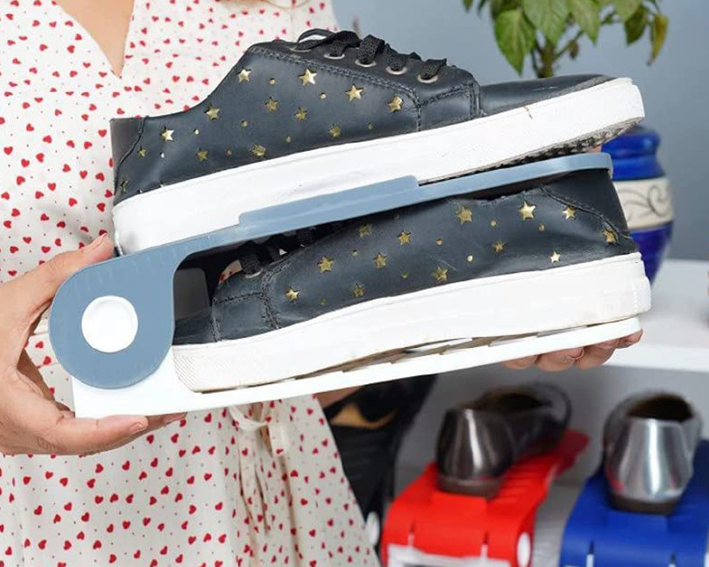 Adjustable Shoe Organizer (1 Pc): Space-Saving Storage
