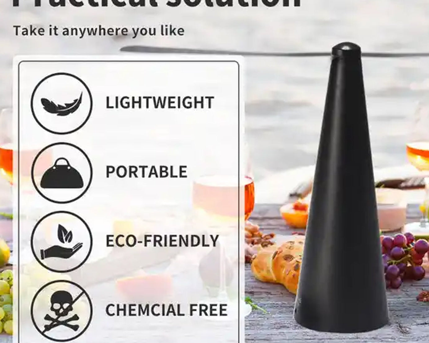 8416 Fly Protection Fan, Fly Repellent Fan, Non-Chemical Best Solution Flies Portable Fly Protection Fan, Battery and USB Operated Table Top, Insect Fly Fan for Indoor and Outdoor Use (Battery Not Included)