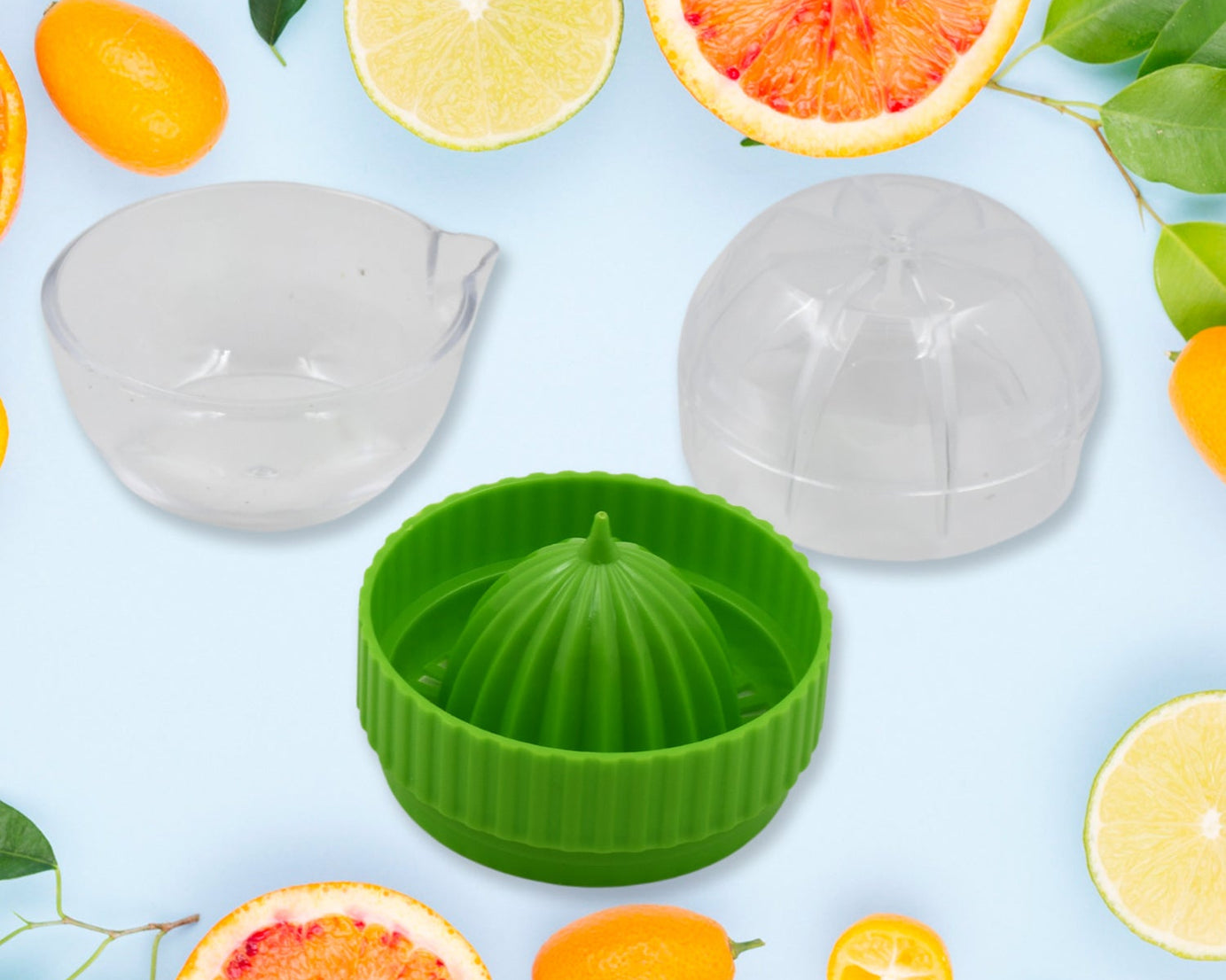 Manual Drink Orange Lemon Citrus Lime Fruit Juice Juicer Squeezer, BPA Free, Press & Pourer With Lid Plastic Manual (1 Pc)