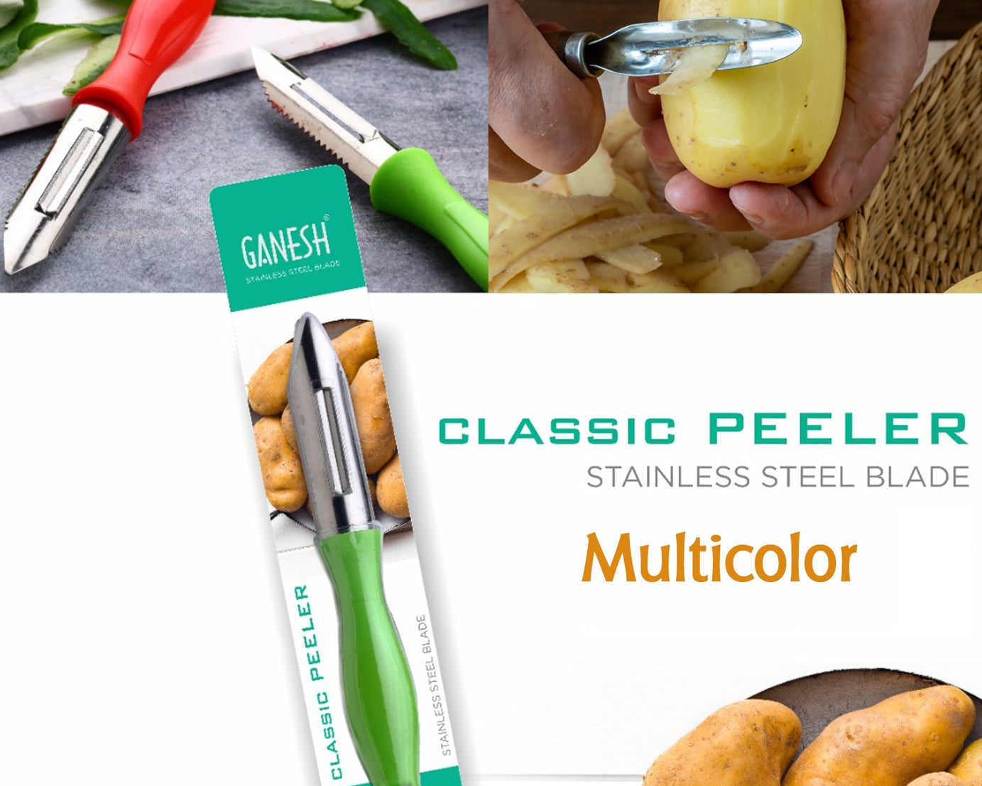 Classic Ganesh stainless steel peeler for kitchen use