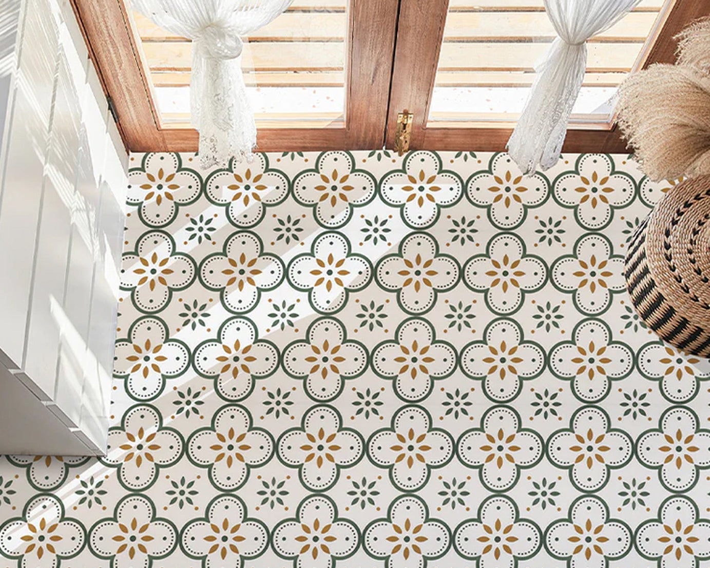 Peel and Stick Floor Tiles Kitchen / Bathroom Backsplash Sticker Detachable Waterproof DIY Tile Stickers for Wall Decoration Tiles Home Decoration (8x8 Inch / 10 Pcs Set)