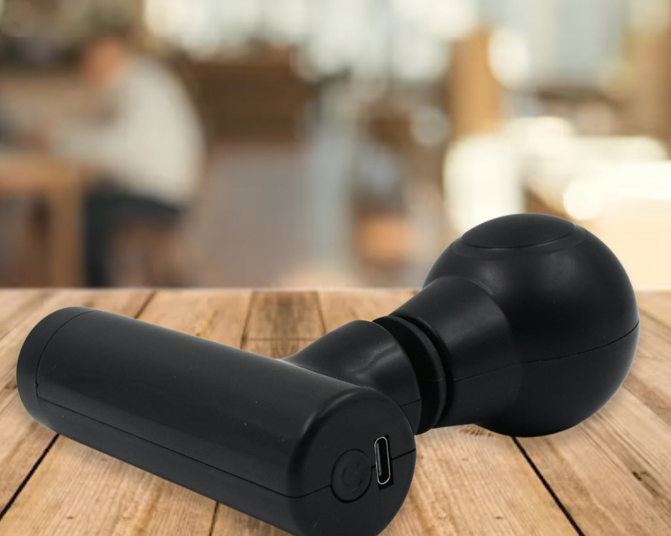 Black Mini Pocket Size Massager, Full Body Massager, Cordless One Button Operation for Body Pain & Relaxation