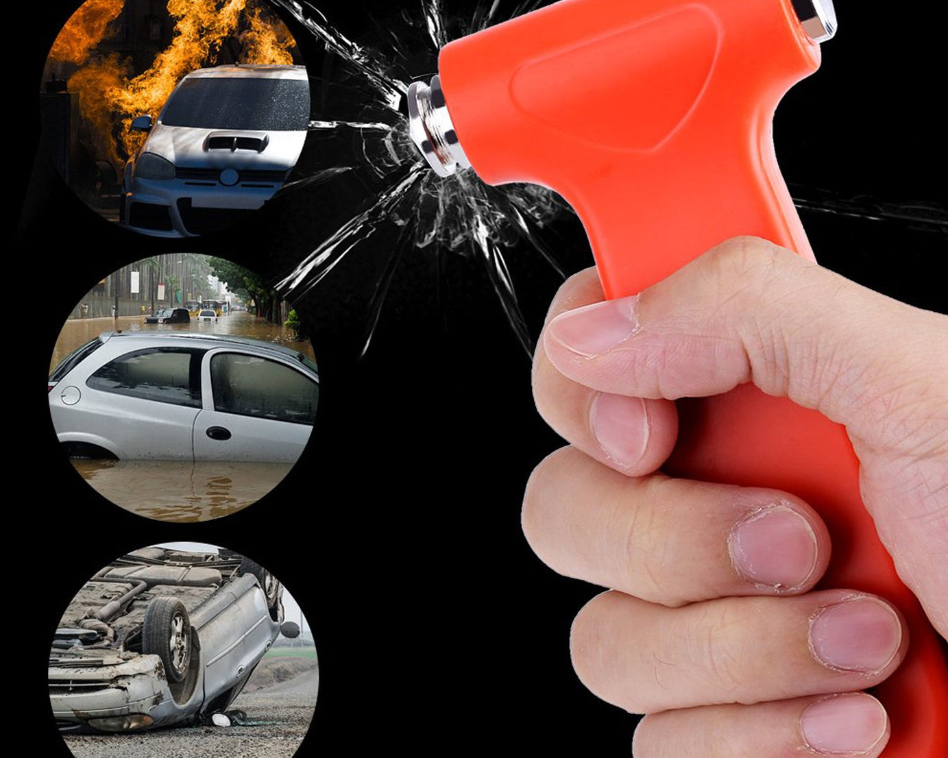 Car Safety Hammer,Emergency and Rescue Tool,Car Window Breaker and Seatbelt Cutter,Safety Hammer Emergency Rescue Tool,Car Window Breaking Seat Belt Cutter (1 Pc)