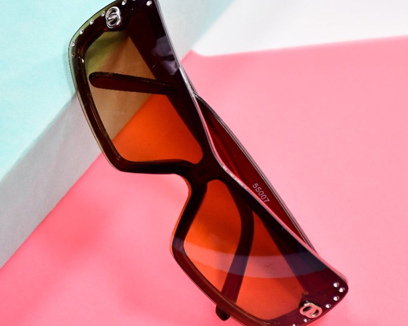 Classic retro sunglasses with dark lenses