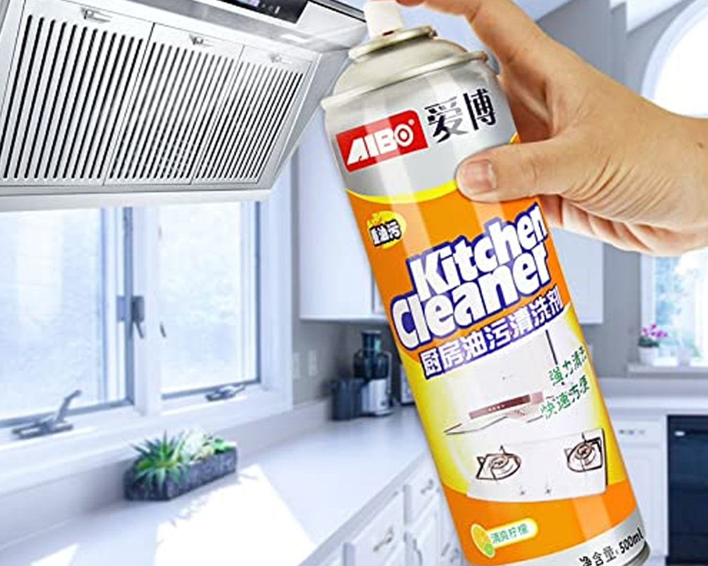 Multipurpose Bubble Foam Cleaner Kitchen Cleaner Spray Oil & Grease Stain Remover Chimney Cleaner Spray Bubble Cleaner All Purpose Foam Degreaser Spray (500 Ml)