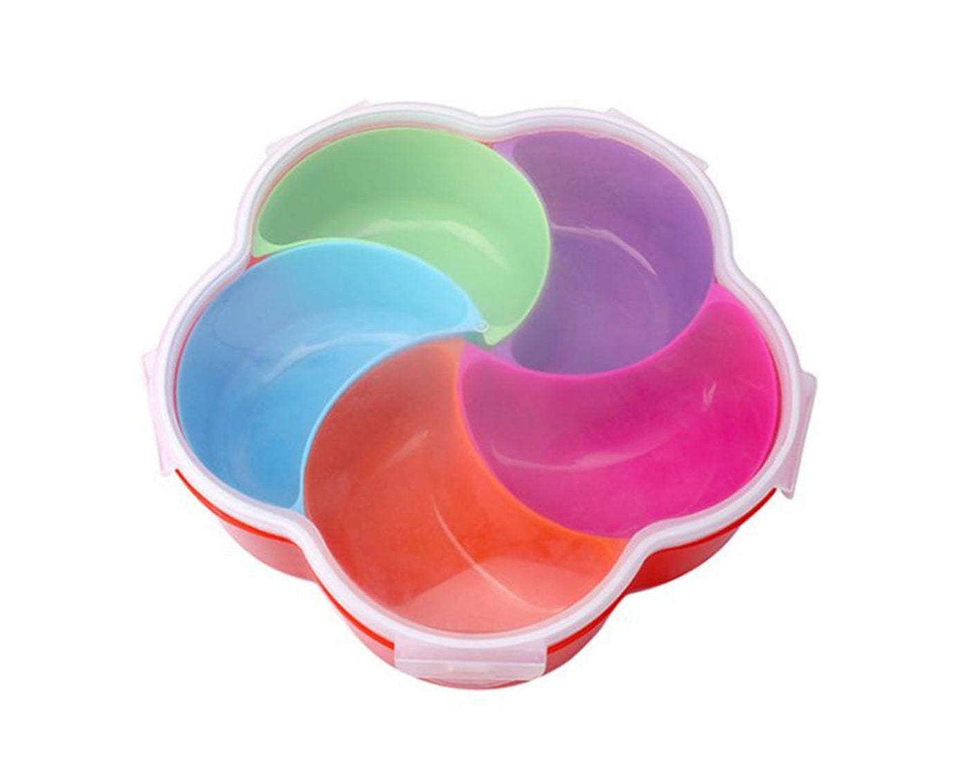 Party snack storage box with 5 compartments