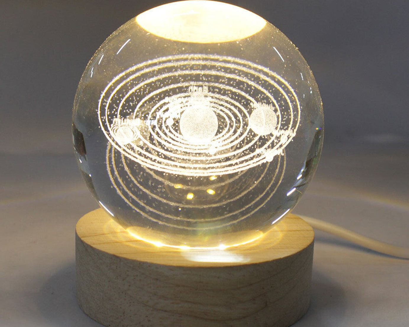 3D Crystal Ball Night Light