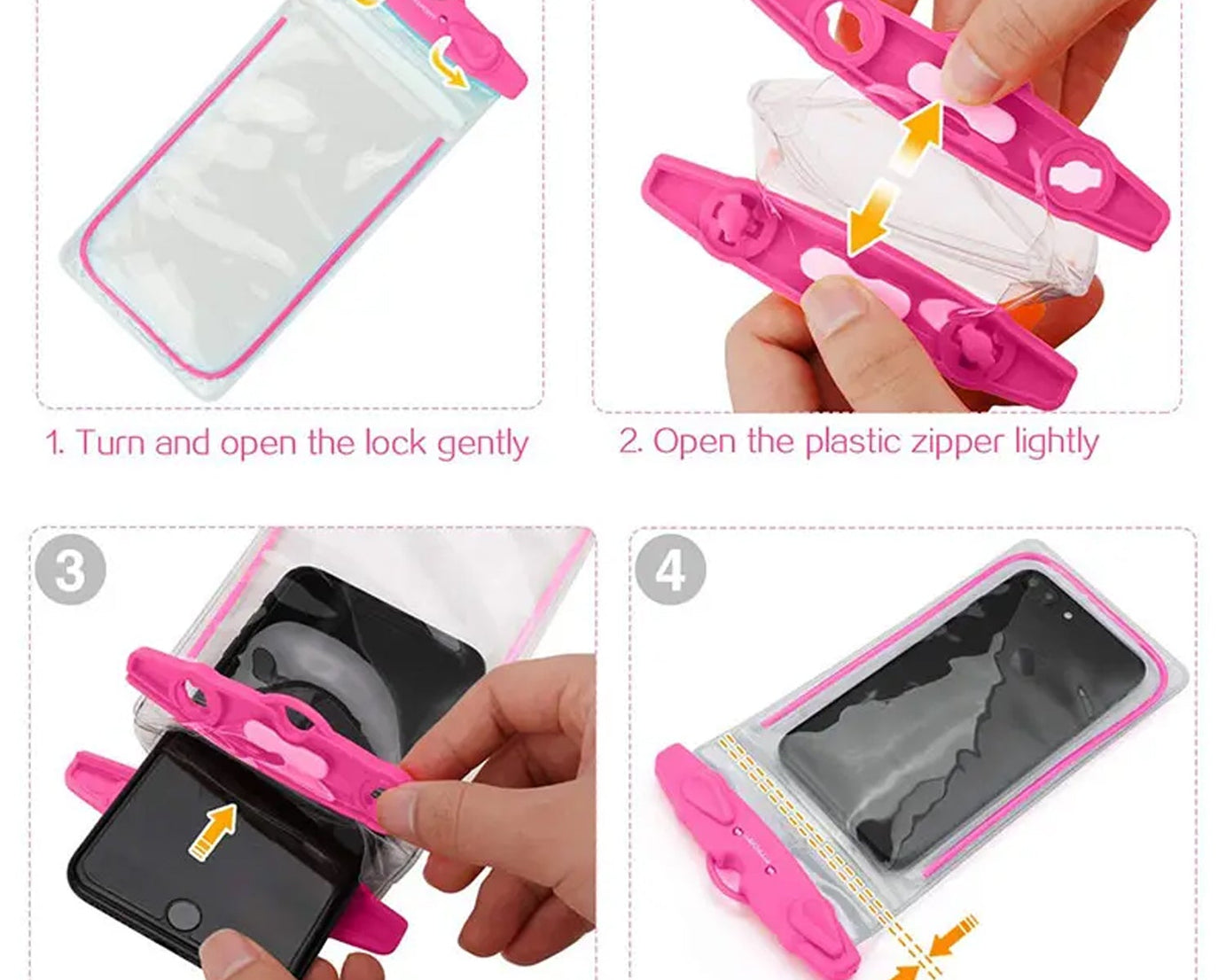Waterproof Pouch Zip Lock Mobile Cover Under Water Mobile Case For All Type Mobile Phones