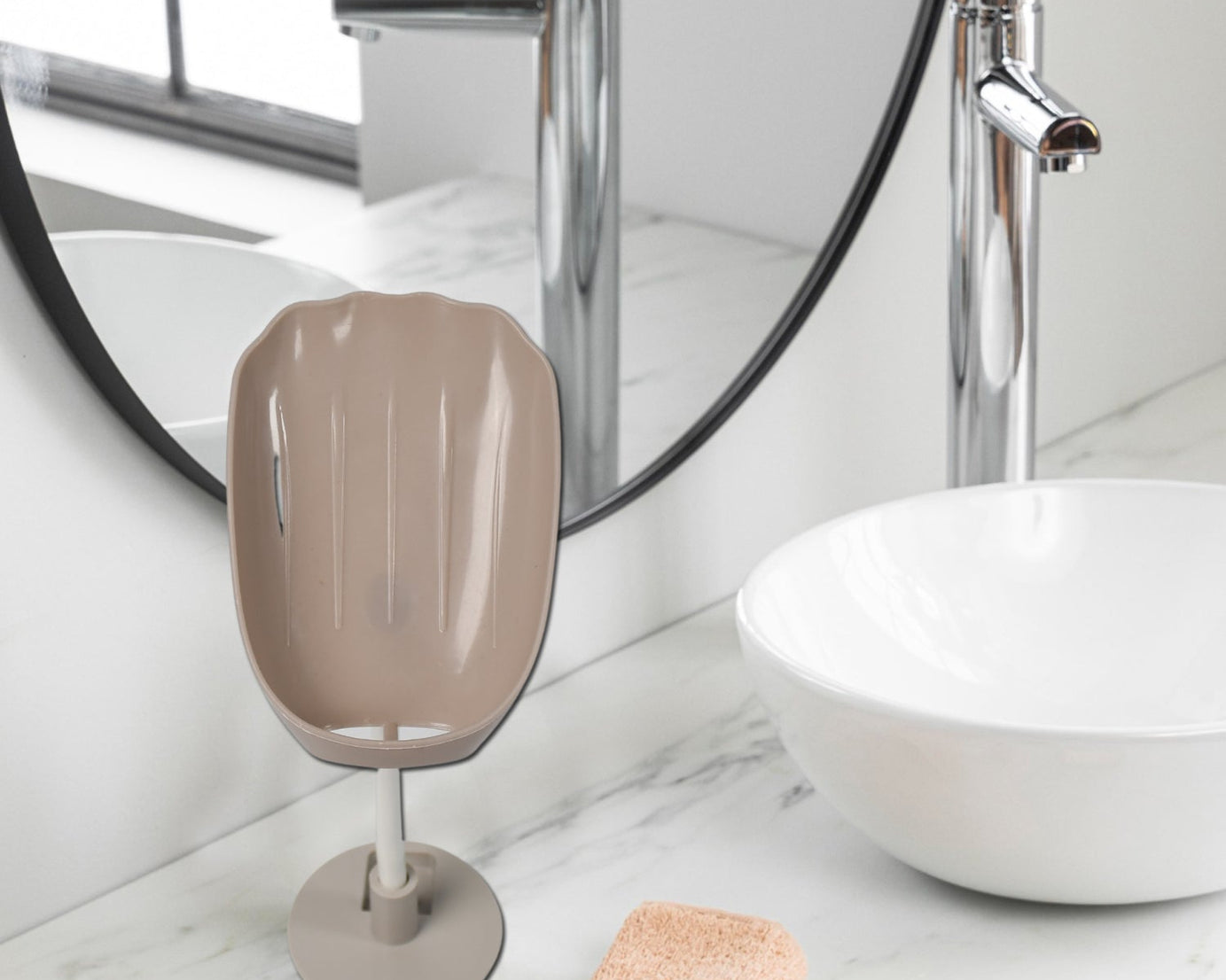 4006 Soap Dish Wall Mounted Soap Dish No-Drilling Soap Holder Self Draining Waterfall Soap Tray Bar Soap Holder for Shower / Bathroom Soap Holder for Shower Adjustable Removable Soap Holder