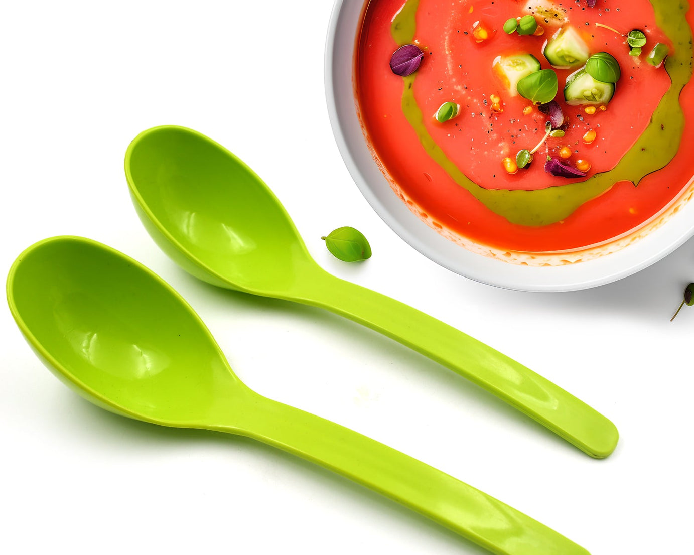 5724 Plastic Spoon Kitchen Multipurpose Serving Ladle for Frying, Serving, Turner, Curry Ladle, Serving Rice, Spoon Used While Eating and Serving Food Stuffs Etc (2 Pcs Set / 10 Inch )