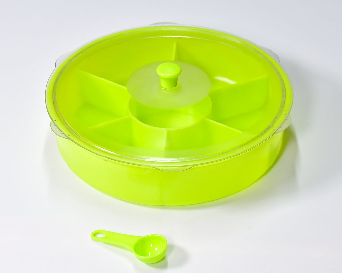 Storage box for dry-fruits and spices with a spoon