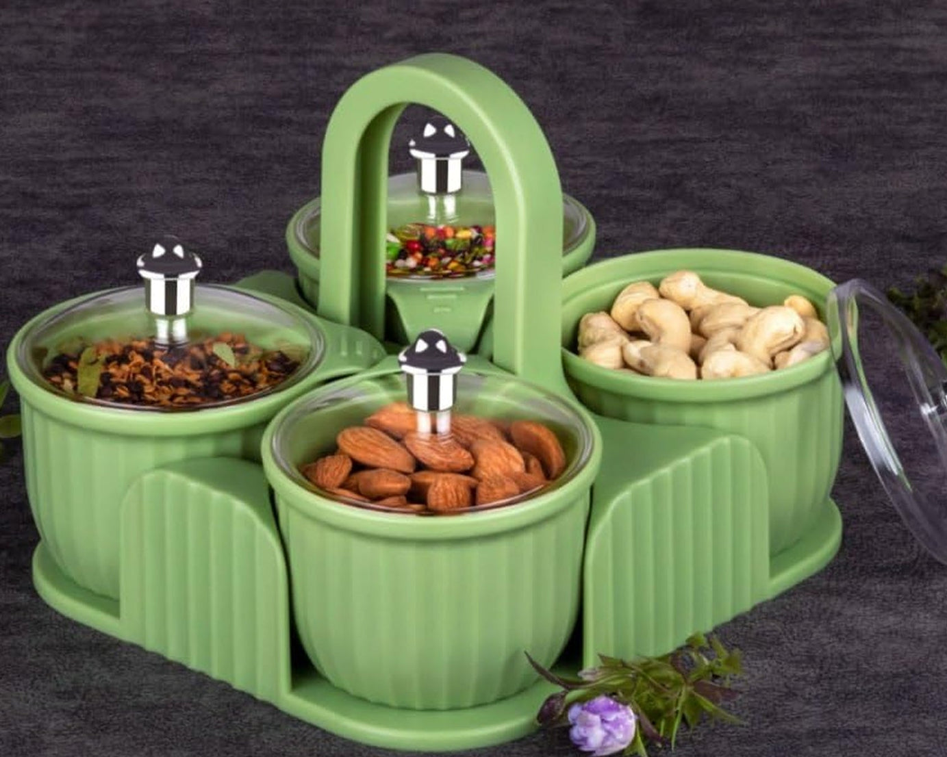 Multipurpose Plastic Storage Container Set: Kitchen Jars, Spices, Cookies