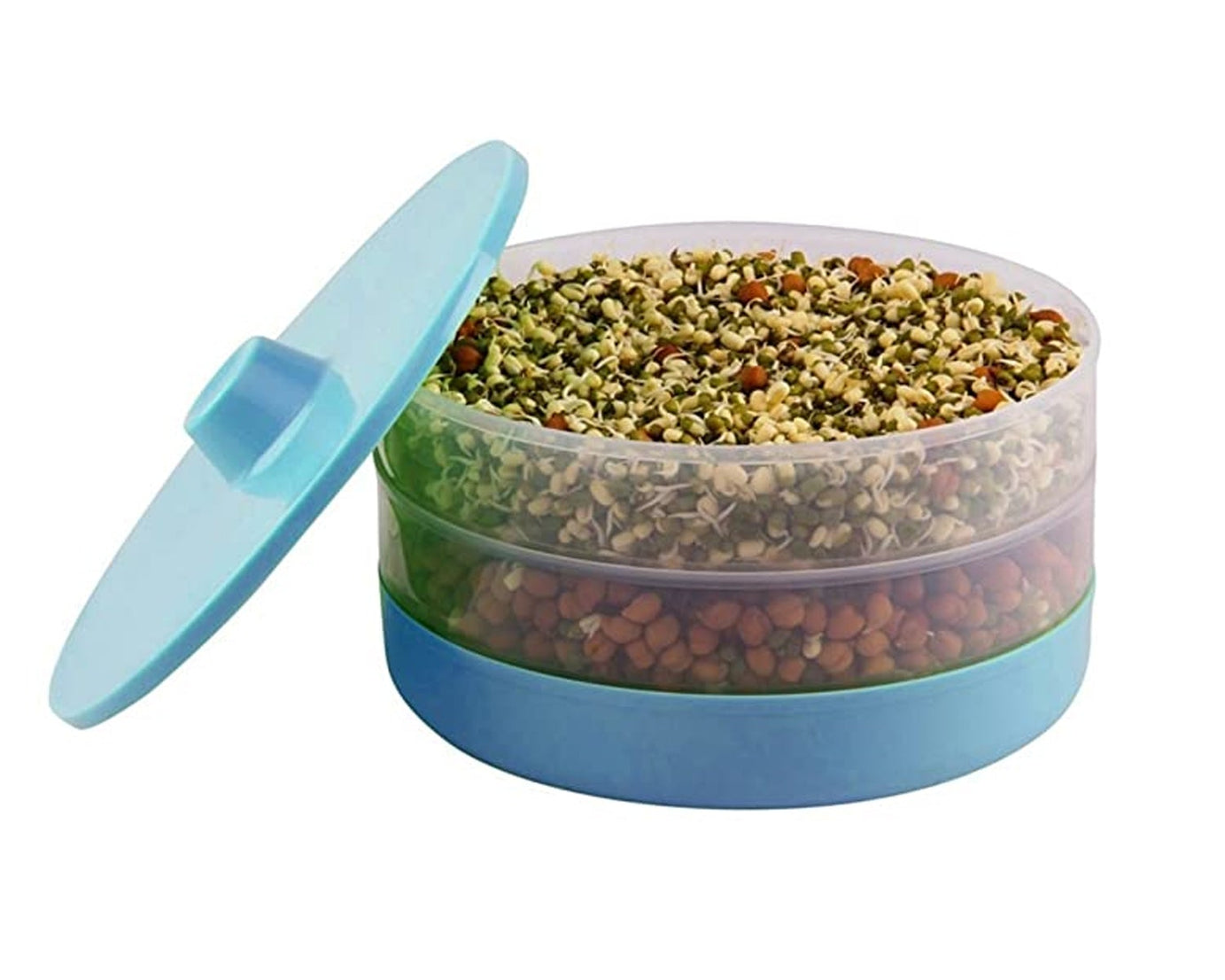 Ganesh 1800 ml sprout maker bean bowl, various angles and details.