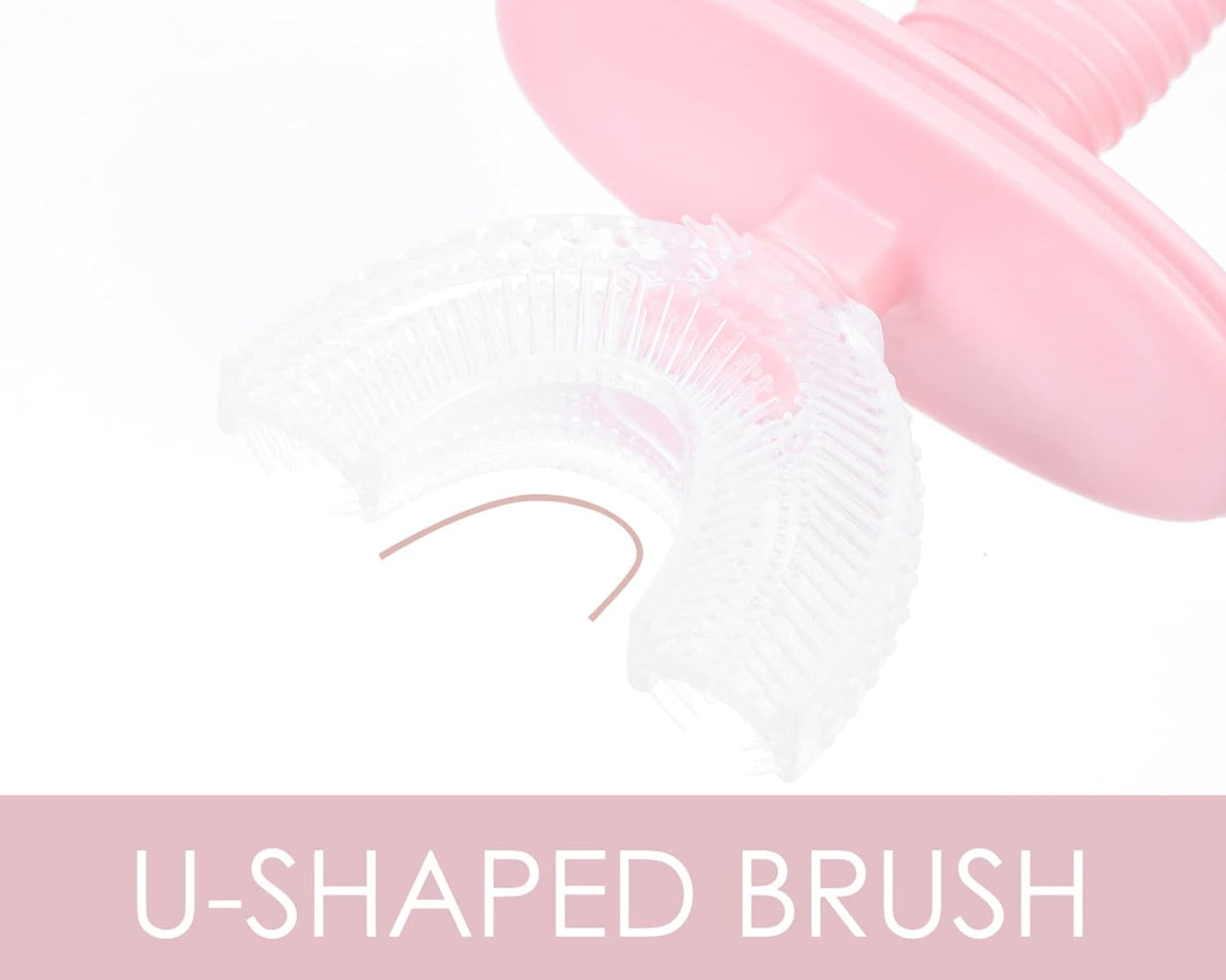 Kids U Shaped Toothbrush Children Baby Silicone Kids Toothbrush U Shaped Silicone Brush Head for 360 Degree Cleaning Suitable For 2-6 Years (1 Pc)