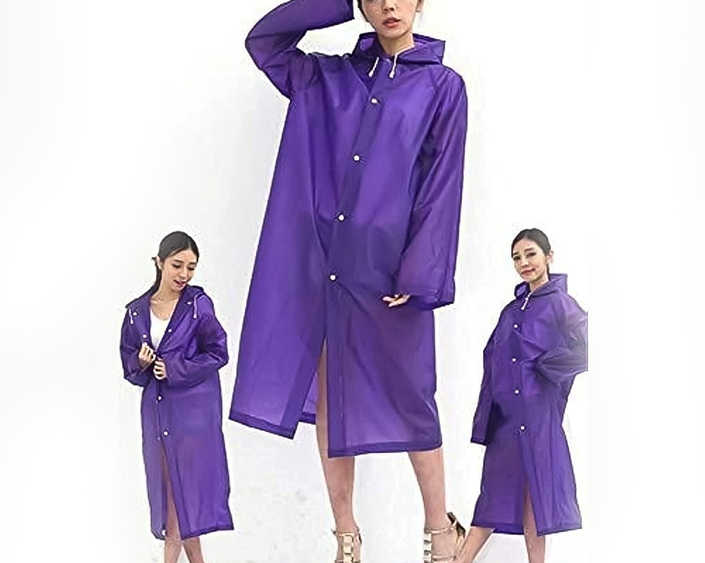 EVA Raincoat Protect Body Arms Legs, Waterproof Reusable Rain Poncho for Women Men Adult Kids Outdoor Traveling Eva Material Raincoat / Rain wear / Rain Suit for Outdoor Accessory (1pc)