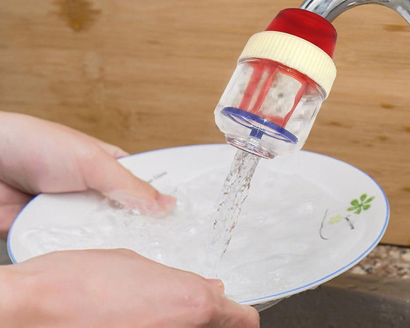 Plastic water filter cartridge, candle shape.