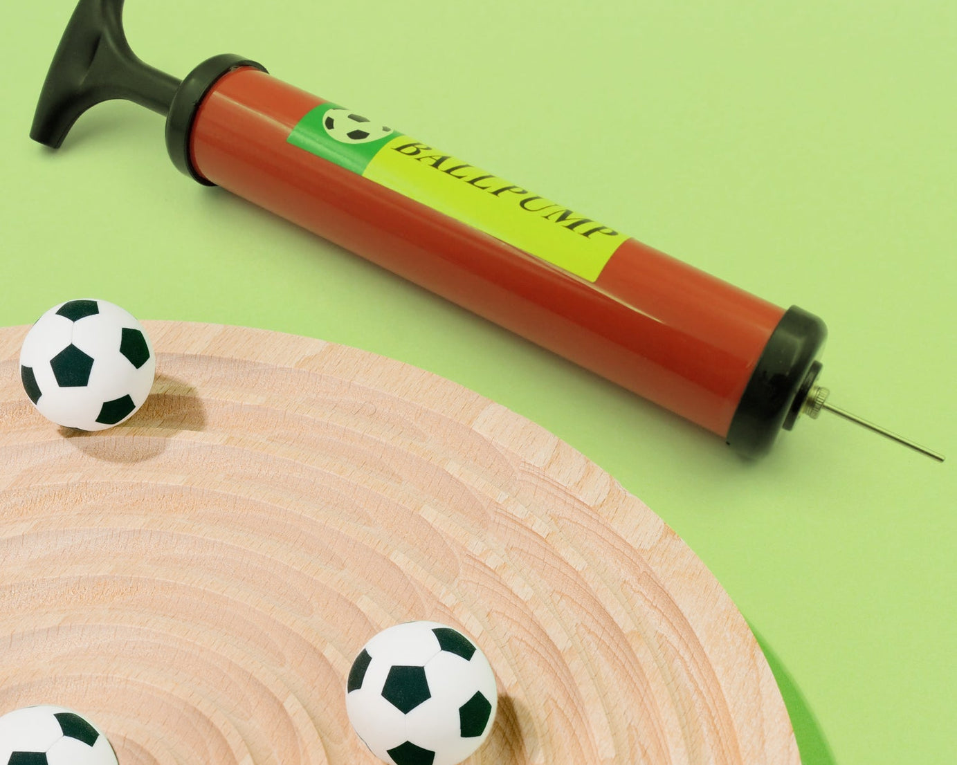 Inflator Air Ball Pump Soft Bouncing Ball Development Kids Toy, Sports Plastic Pump for Soccer, Basketball, Football, Volleyball Ball (24 CM & 33.5 Cm)
